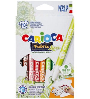 10 feutres textiles Carioca – Pointe fine